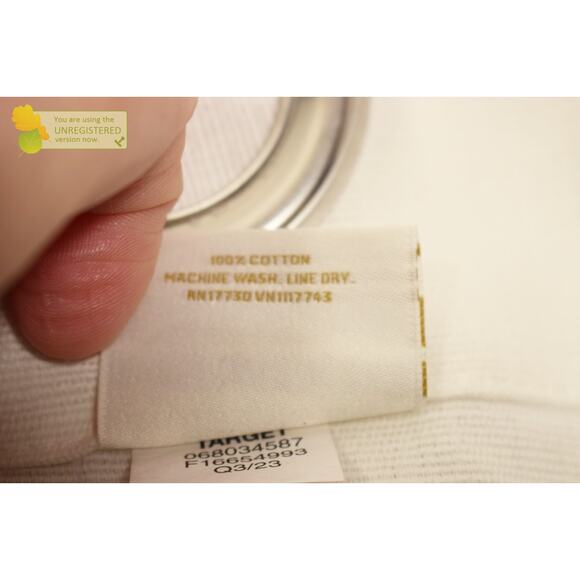 Threshold 54x95" Light Filtering Solid Grommet Curtain Panel White (Mark)* - Picture 2 of 8